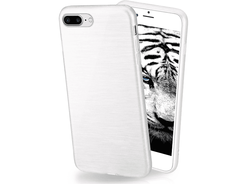 MOEX Brushed Case, Pearl-White Plus, iPhone Backcover, 8 Apple,