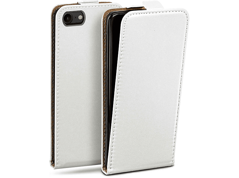 MOEX Flip Case, Flip Cover, Apple, iPhone 8, Pearl-White