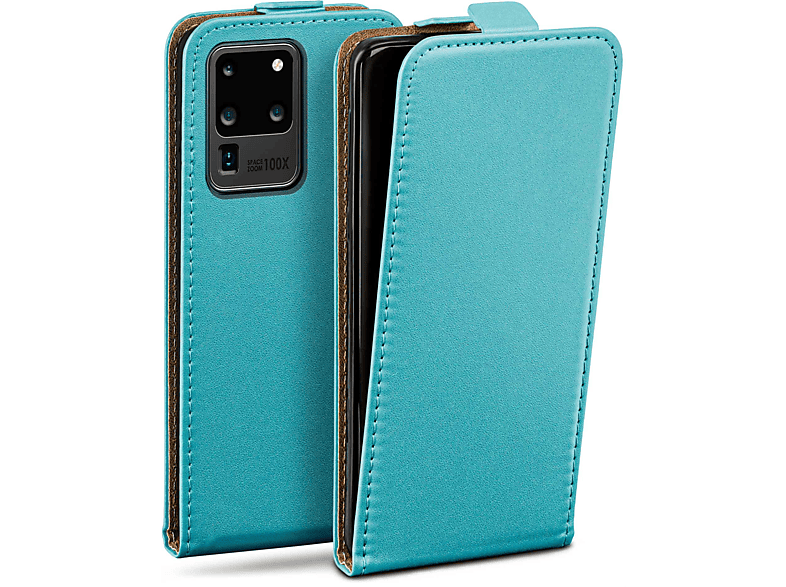 MOEX Flip Case, Flip Cover, Samsung, Galaxy S20 Ultra 5G, Aqua-Cyan