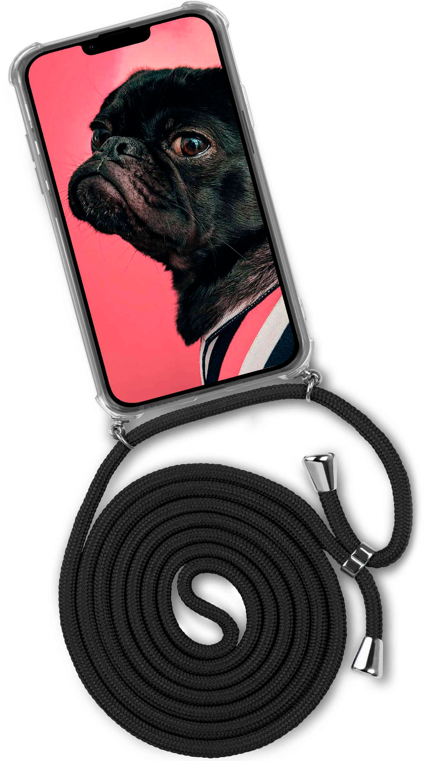 ONEFLOW Twist Case, Backcover, 14 iPhone Plus, Black Diamond (Silber) Apple