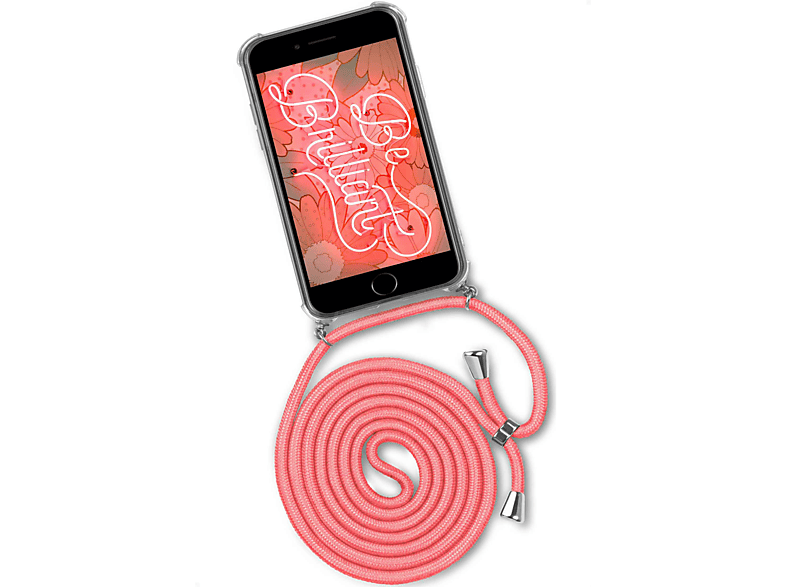 ONEFLOW Twist Case, Backcover, Apple, iPhone SE 2. Generation (2020), Kooky Flamingo (Silber)