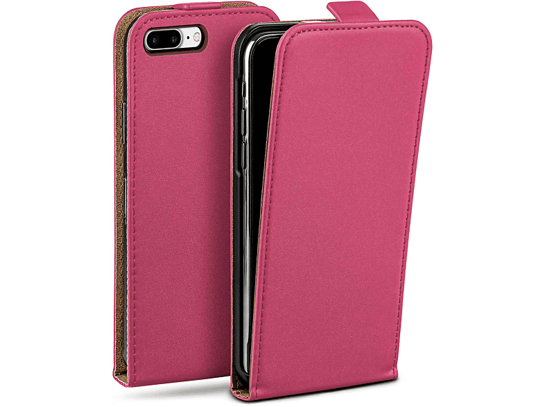 MOEX Flip Case, Flip Cover, Apple, iPhone 8 Plus, Berry-Fuchsia