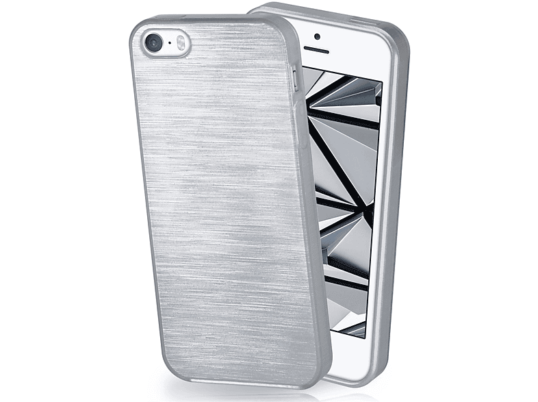 MOEX Brushed Case, Backcover, Apple, iPhone 5, Platin-Silver