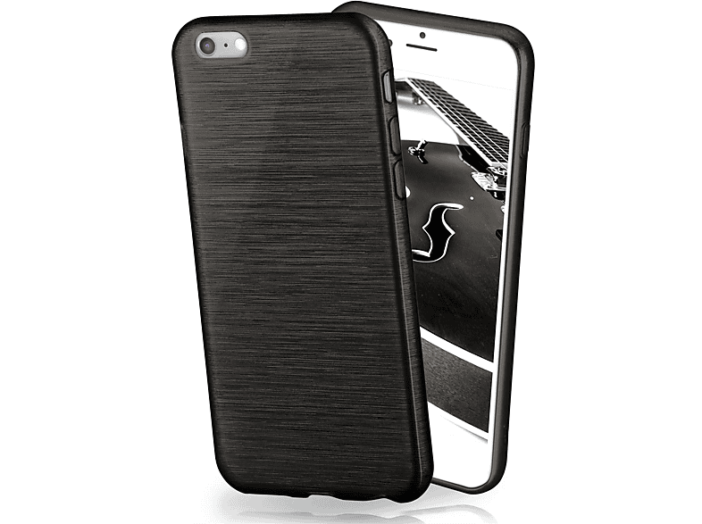 Backcover, iPhone Onyx-Black Brushed 6s, MOEX Apple, Case,