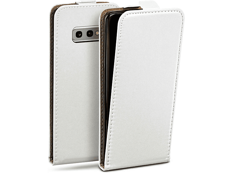 Case, Pearl-White Flip MOEX S20, Cover, Galaxy Flip Samsung,