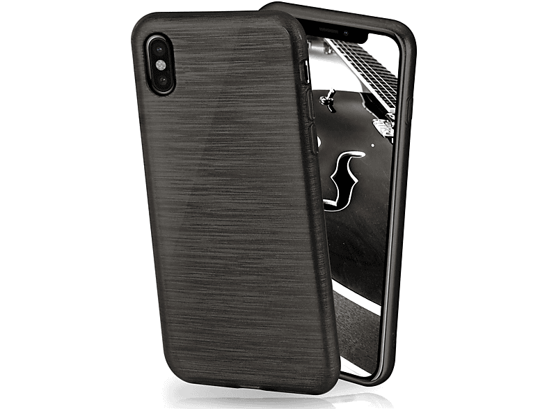 MOEX Brushed Case, Backcover, Apple, iPhone XS, Onyx-Black
