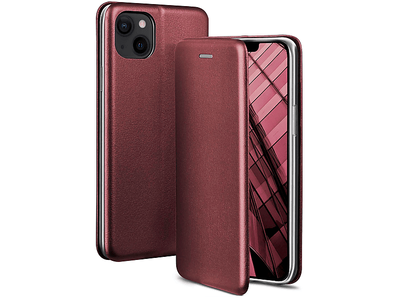 ONEFLOW Business Case, Flip Cover, Apple, iPhone 14, Burgund - Red