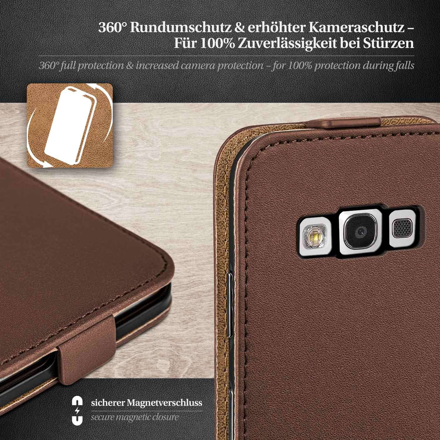 Oxide-Brown Flip Case, Galaxy Samsung, Neo, Cover, MOEX Flip S3