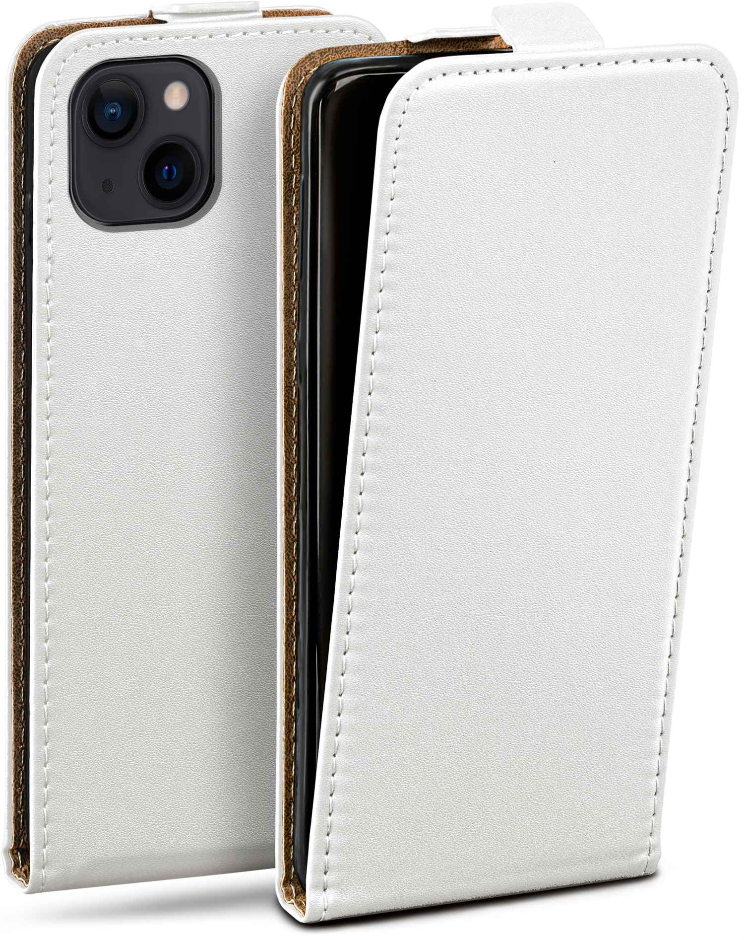 MOEX Flip Cover, Apple, iPhone 14, Case, Flip Pearl-White