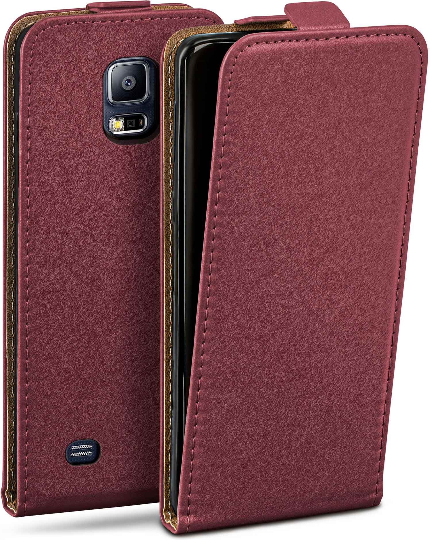 MOEX Flip Case, Samsung, S5 Neo, Galaxy Flip Cover, Maroon-Red