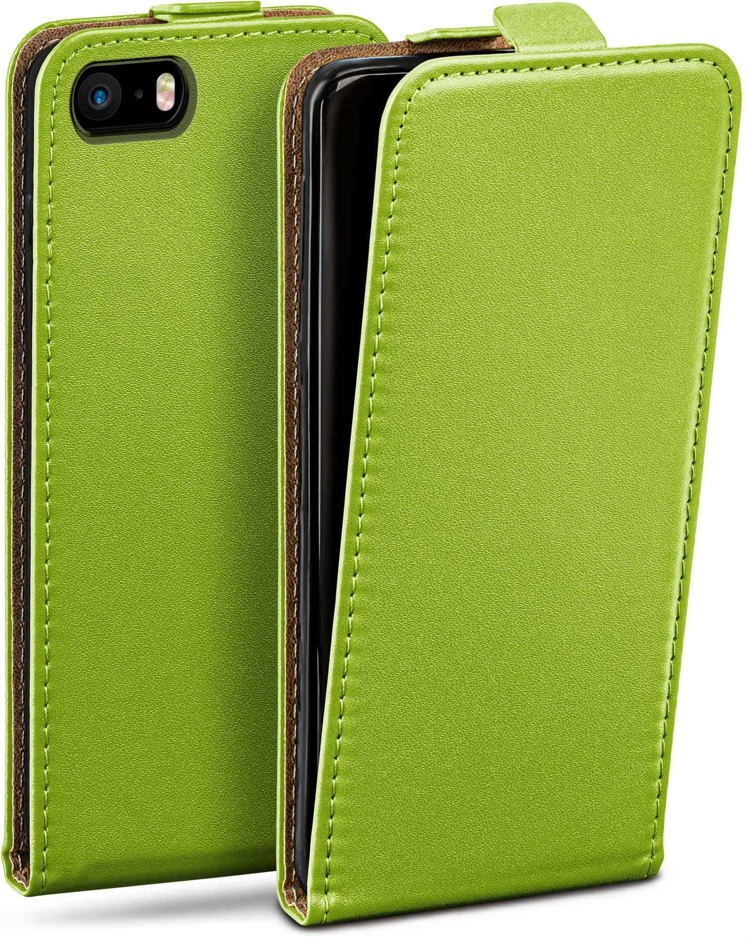 5, Apple, Case, Cover, Lime-Green MOEX iPhone Flip Flip