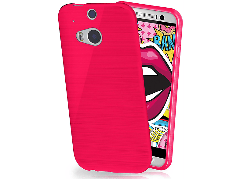 MOEX Brushed Case, Backcover, HTC, One M8, Magenta-Pink