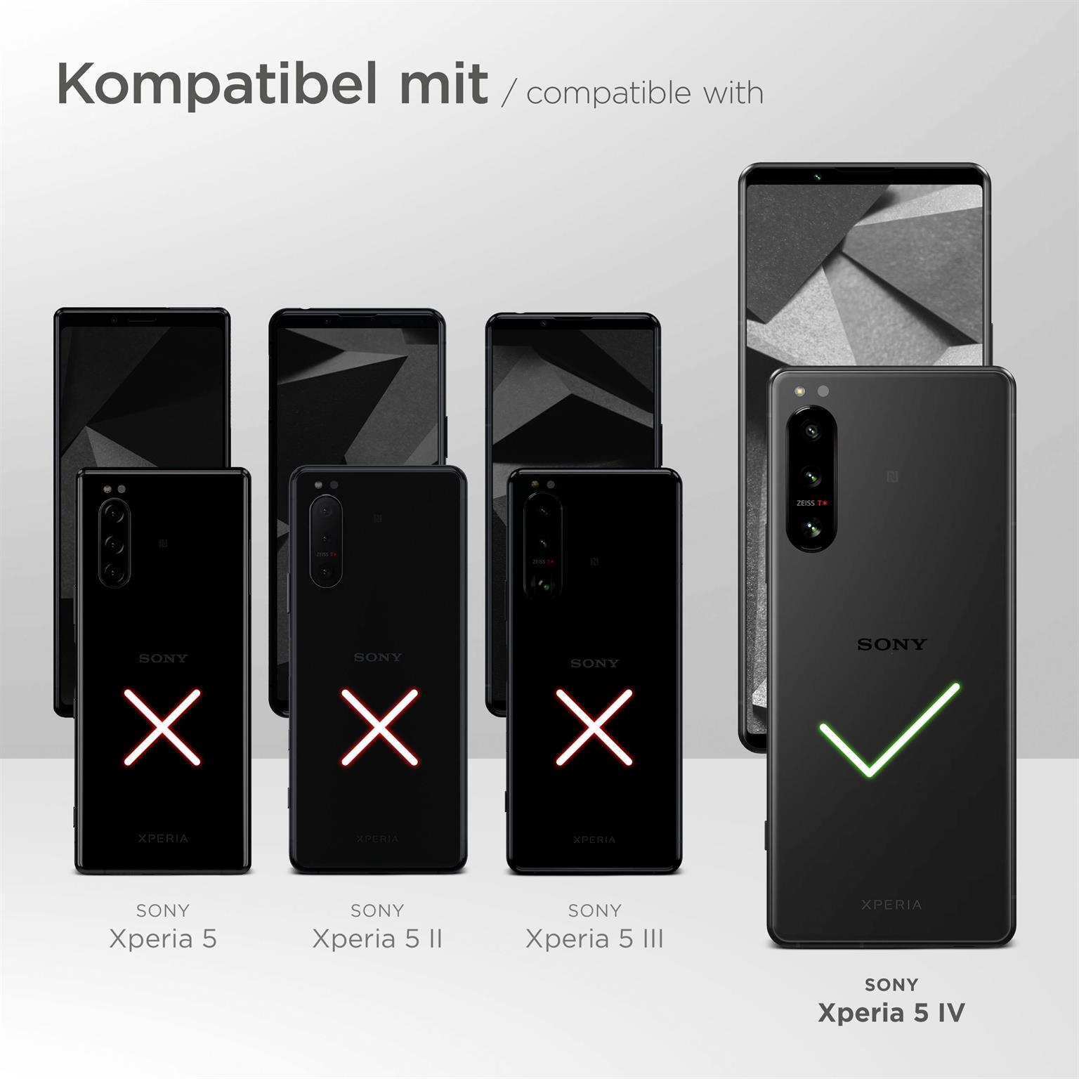 MOEX Xperia Sony, Flip Cover, 5 Case, IV, Deep-Black Flip