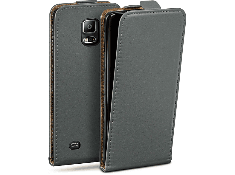MOEX Flip Case, Flip Cover, Samsung, Galaxy S5, Anthracite-Gray