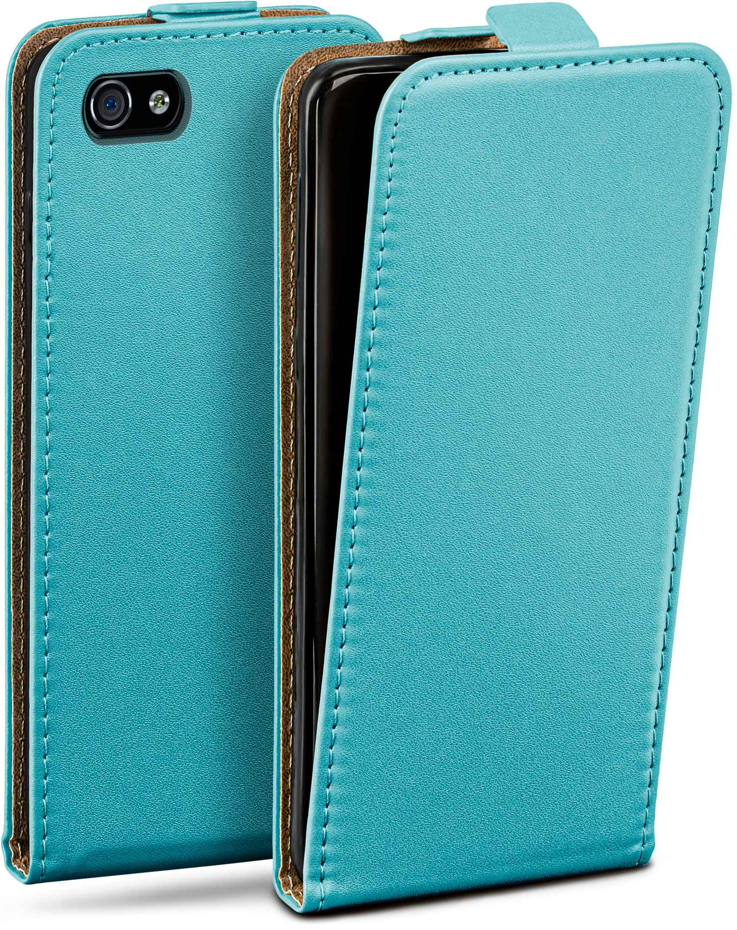 MOEX Flip Case, Flip Apple, 4, Cover, iPhone Aqua-Cyan