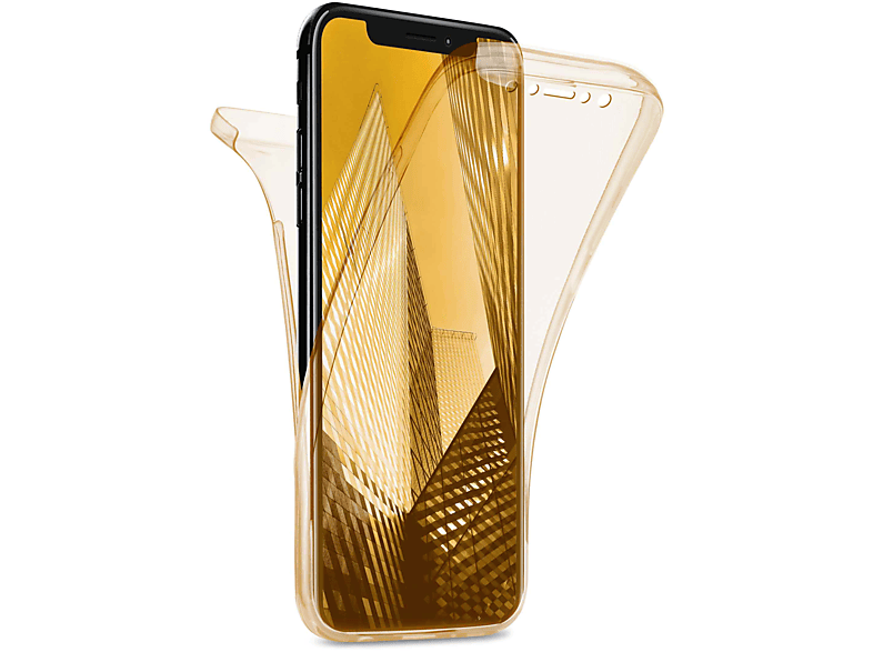 MOEX Double Case, Full X, Cover, Apple, iPhone Gold