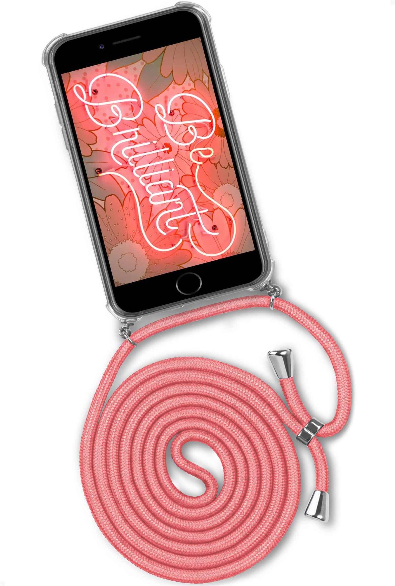 6 Flamingo Case, Backcover, (Silber) ONEFLOW Apple, iPhone Plus, Kooky Twist
