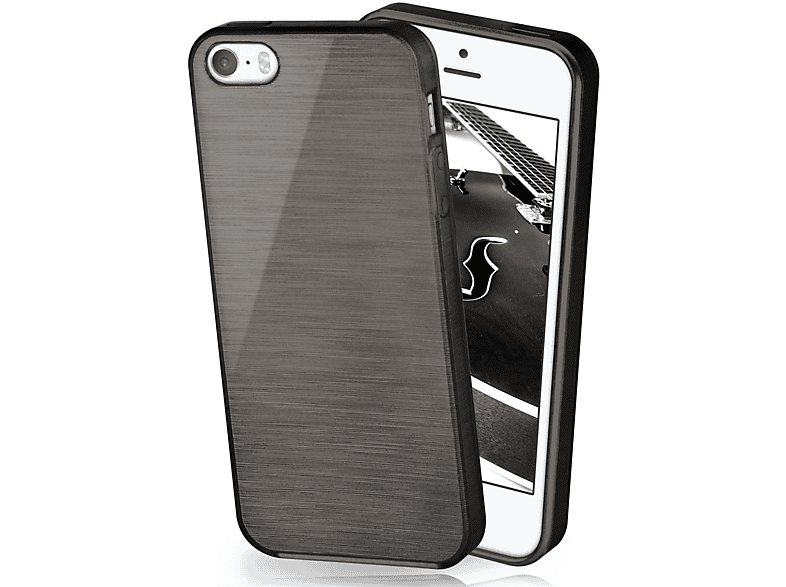 MOEX Brushed Case, Backcover, Apple, iPhone 5s, Onyx-Black