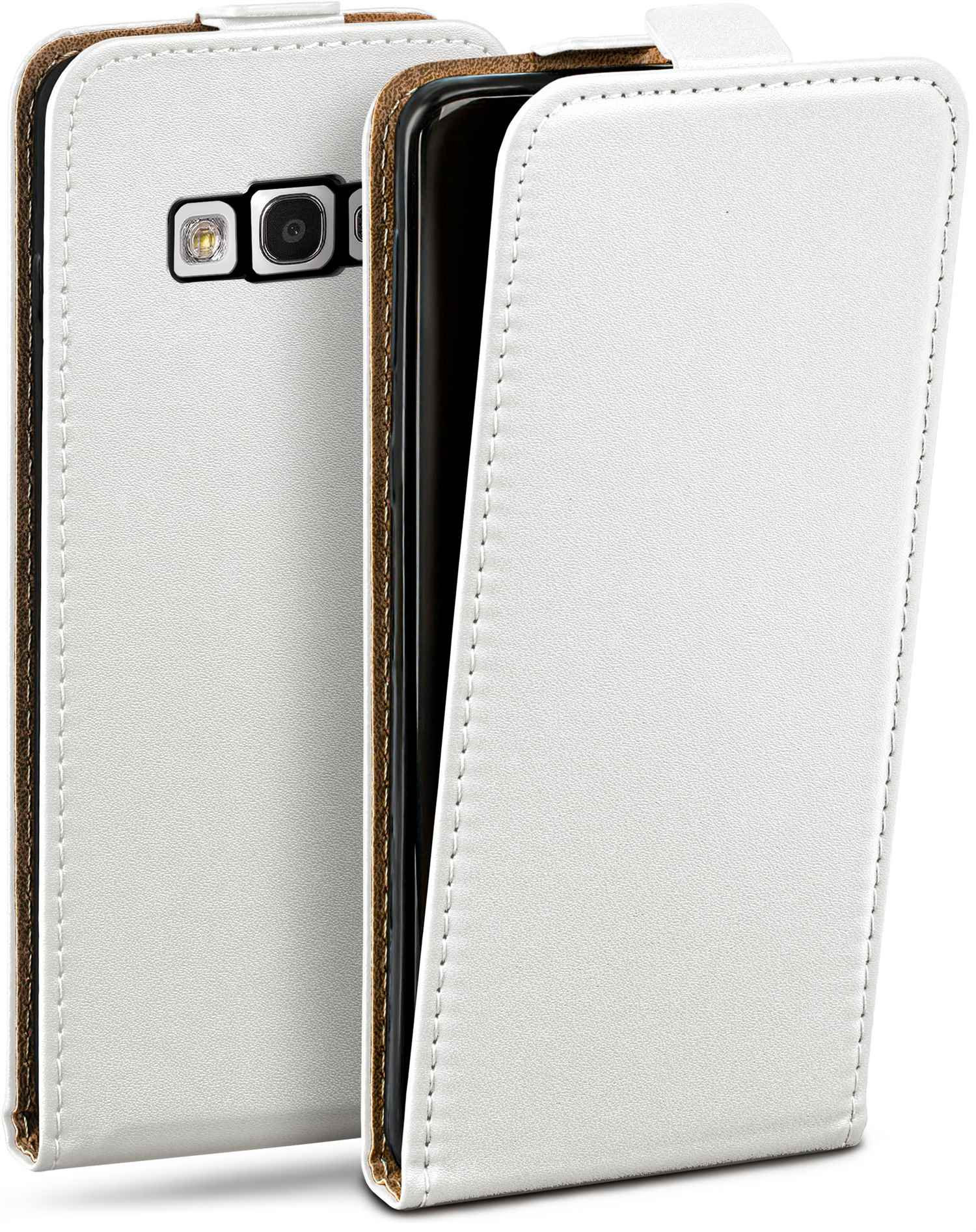 Case, Cover, Samsung, Flip Flip Pearl-White S3 MOEX Galaxy Neo,