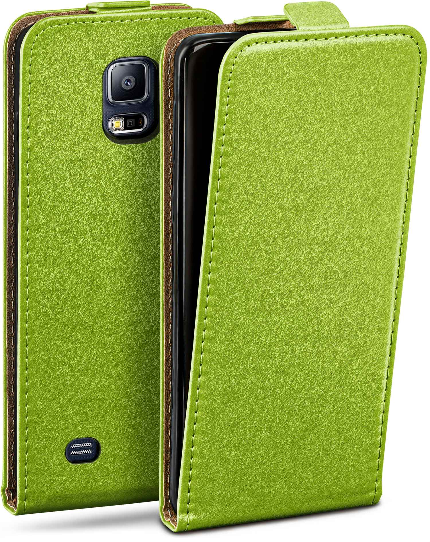 MOEX Cover, Samsung, S5 Galaxy Neo, Flip Flip Case, Lime-Green