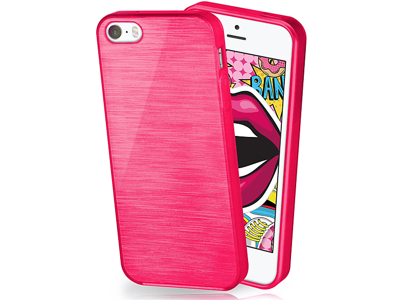MOEX Brushed Case, Backcover, Apple, iPhone 5s, Magenta-Pink | Backcover