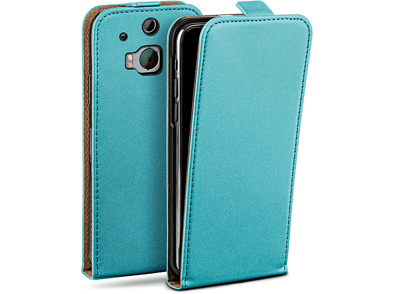 MOEX Flip Case, Flip Cover, One Aqua-Cyan HTC, M8s