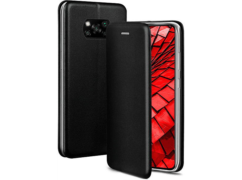 ONEFLOW Business Case, Flip Cover, Xiaomi, Poco X3 Pro, Tuxedo Black