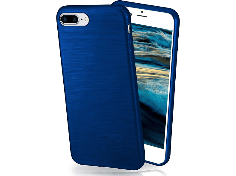 MOEX Brushed Case, Backcover, Apple, iPhone 7 Plus, Navy-Blue