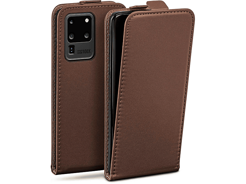 Case, S20 Samsung, Ultra, Galaxy MOEX Flip Cover, Flip Oxide-Brown