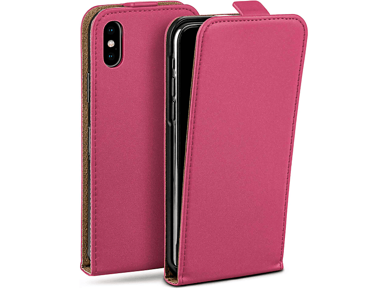 MOEX Flip Case, Flip Cover, Apple, iPhone X, Berry-Fuchsia