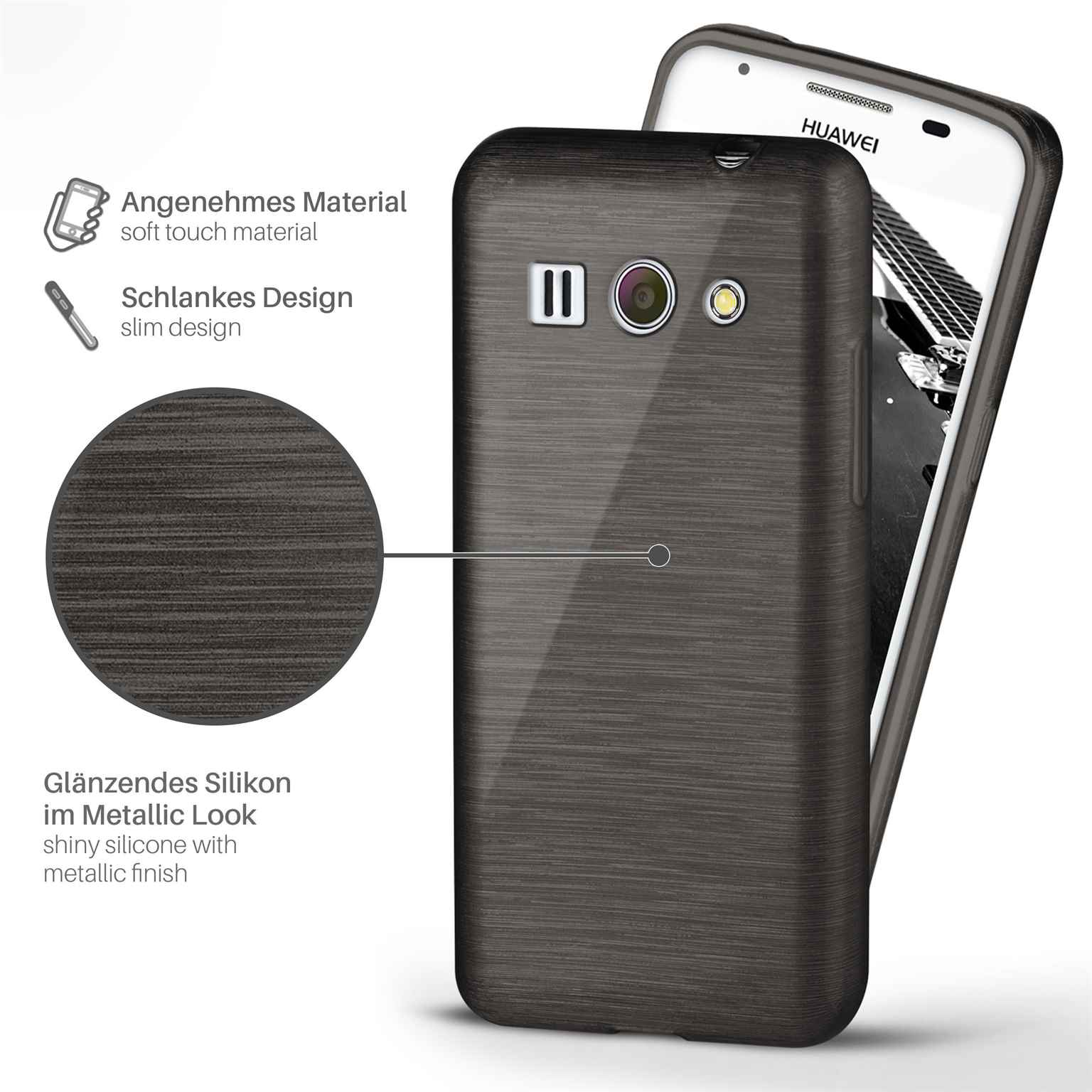 Case, MOEX Ascend Backcover, Onyx-Black Brushed Huawei, G520,