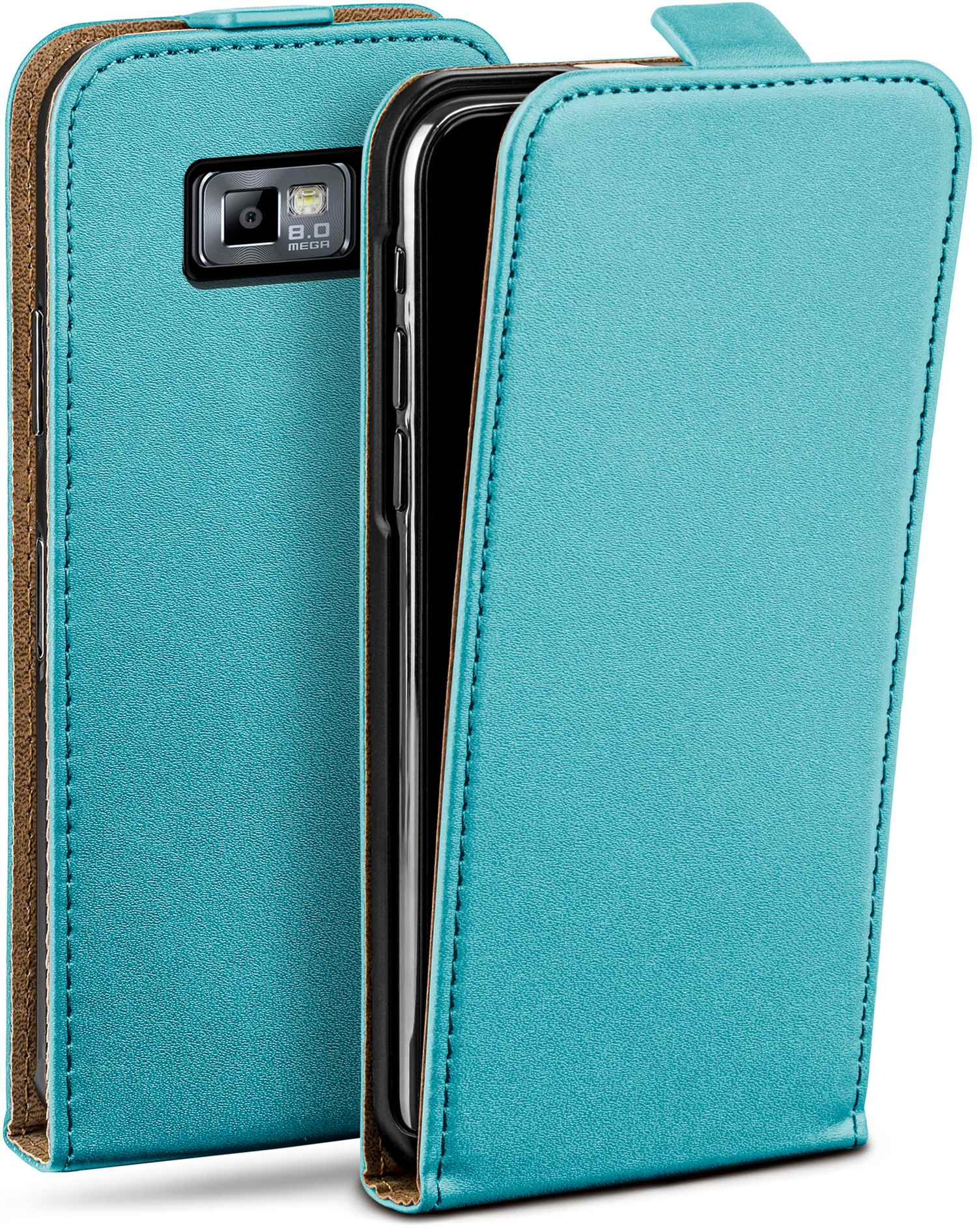 Galaxy MOEX S2, Samsung, Cover, Flip Aqua-Cyan Case, Flip