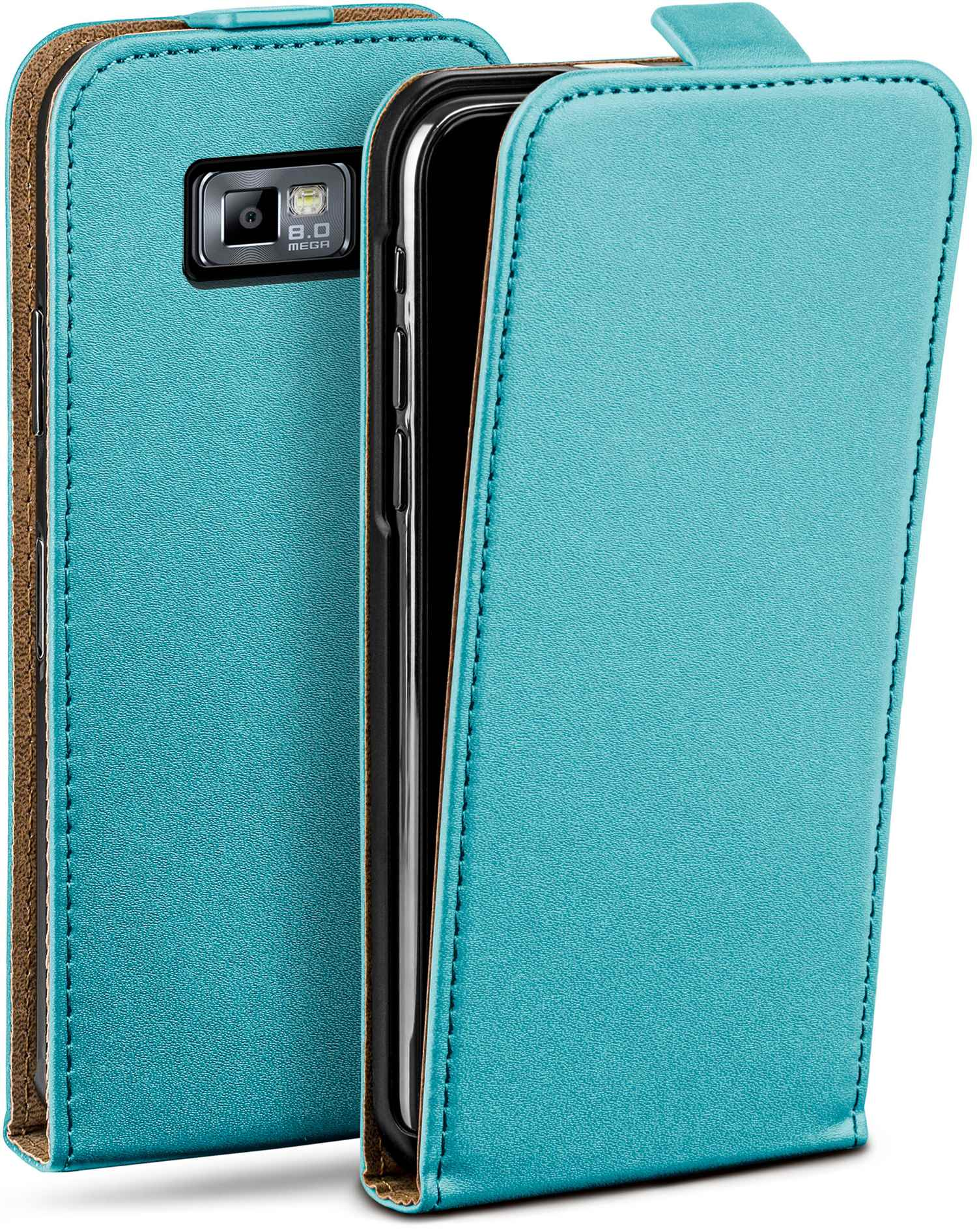 Aqua-Cyan Case, Samsung, S2, Flip Cover, MOEX Flip Galaxy