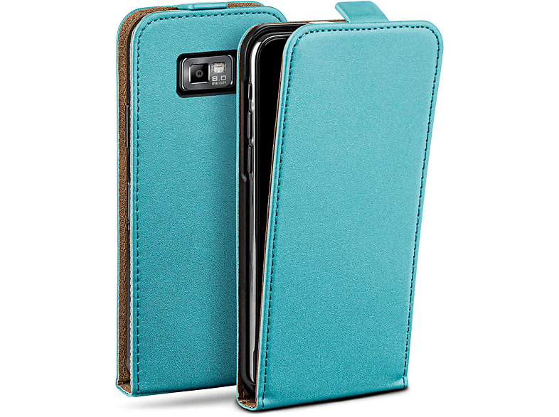Aqua-Cyan Case, Samsung, S2, Flip Cover, MOEX Flip Galaxy