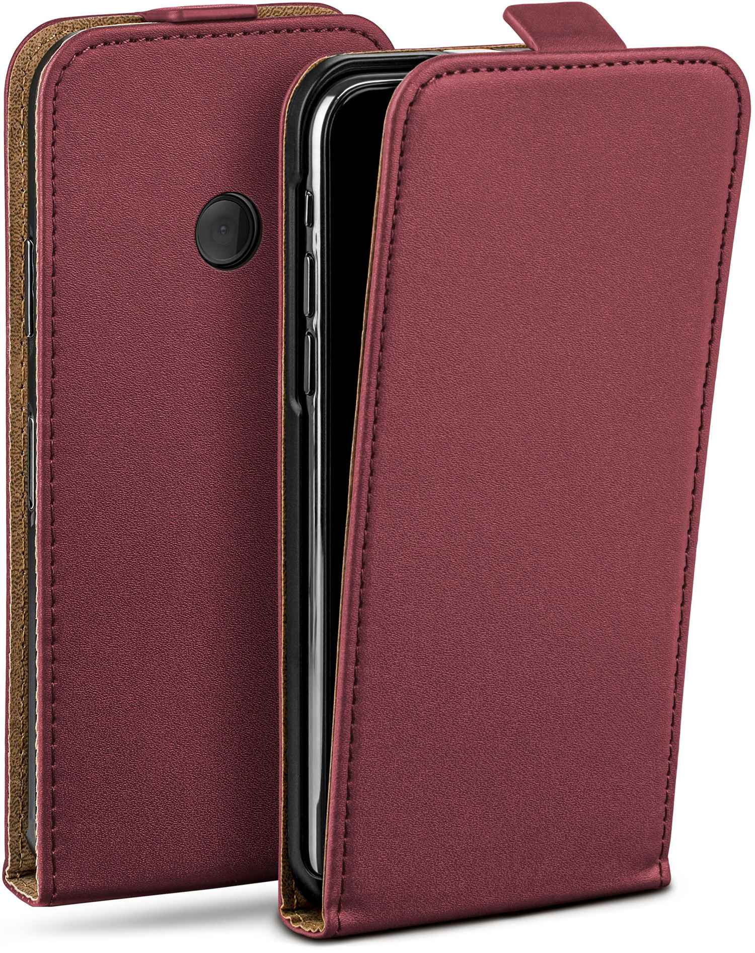 Lumia MOEX 525, Maroon-Red Flip Case, Cover, Nokia, Flip