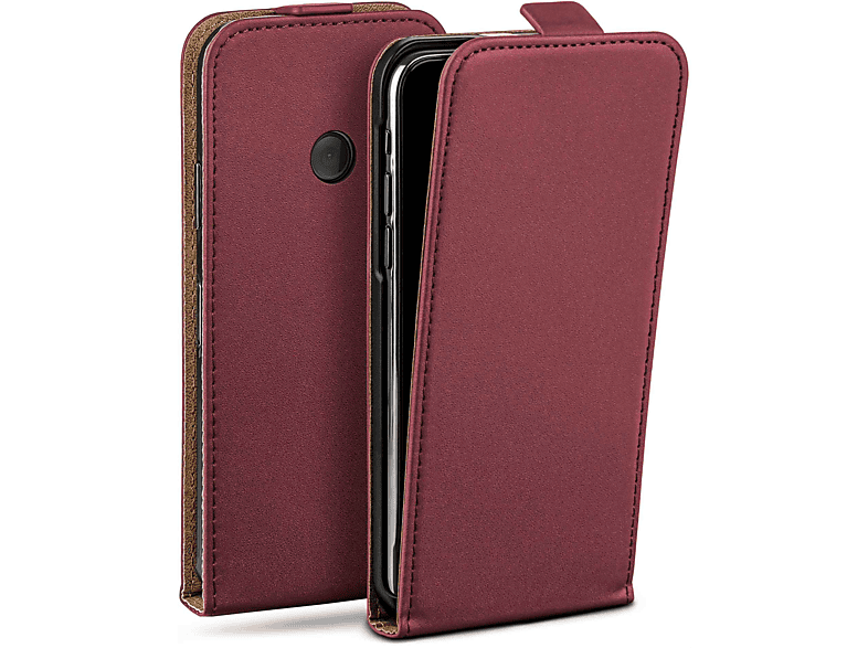 Lumia MOEX 525, Maroon-Red Flip Case, Cover, Nokia, Flip