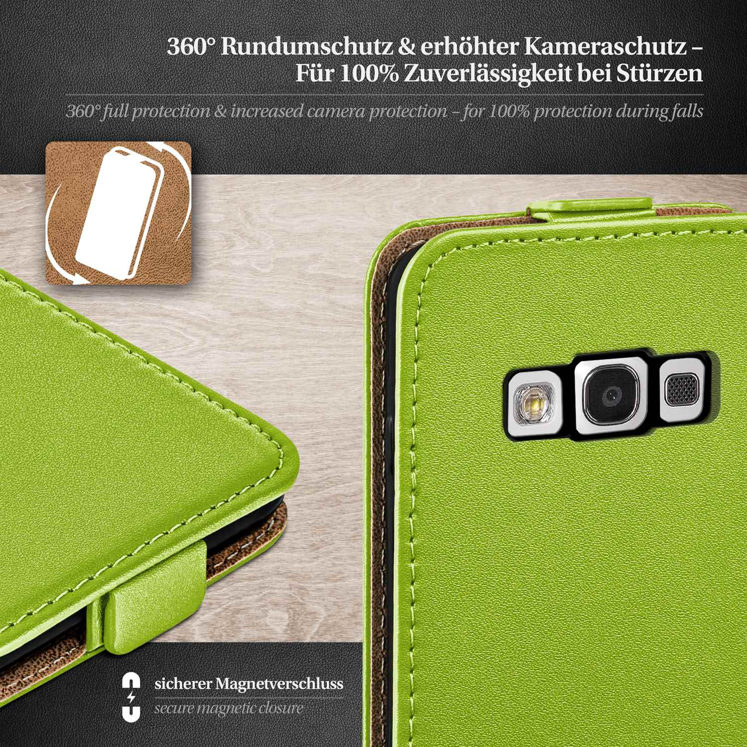 MOEX Flip Case, Flip Galaxy Cover, S3, Samsung, Lime-Green