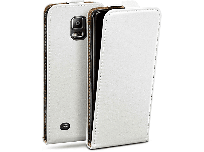 MOEX Flip Case, Flip Cover, Samsung, Galaxy S5, Pearl-White