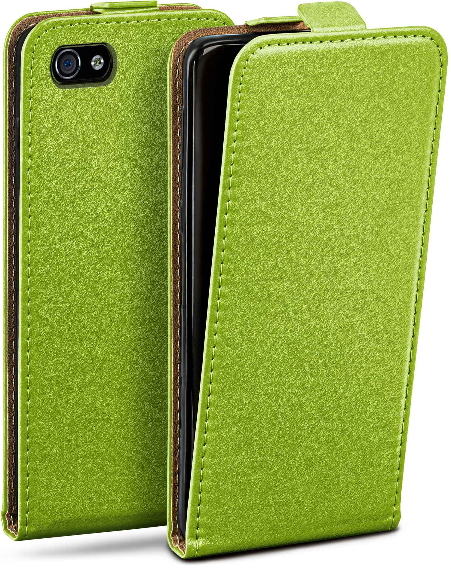 MOEX Flip 4S, Case, Lime-Green Apple, Cover, iPhone Flip