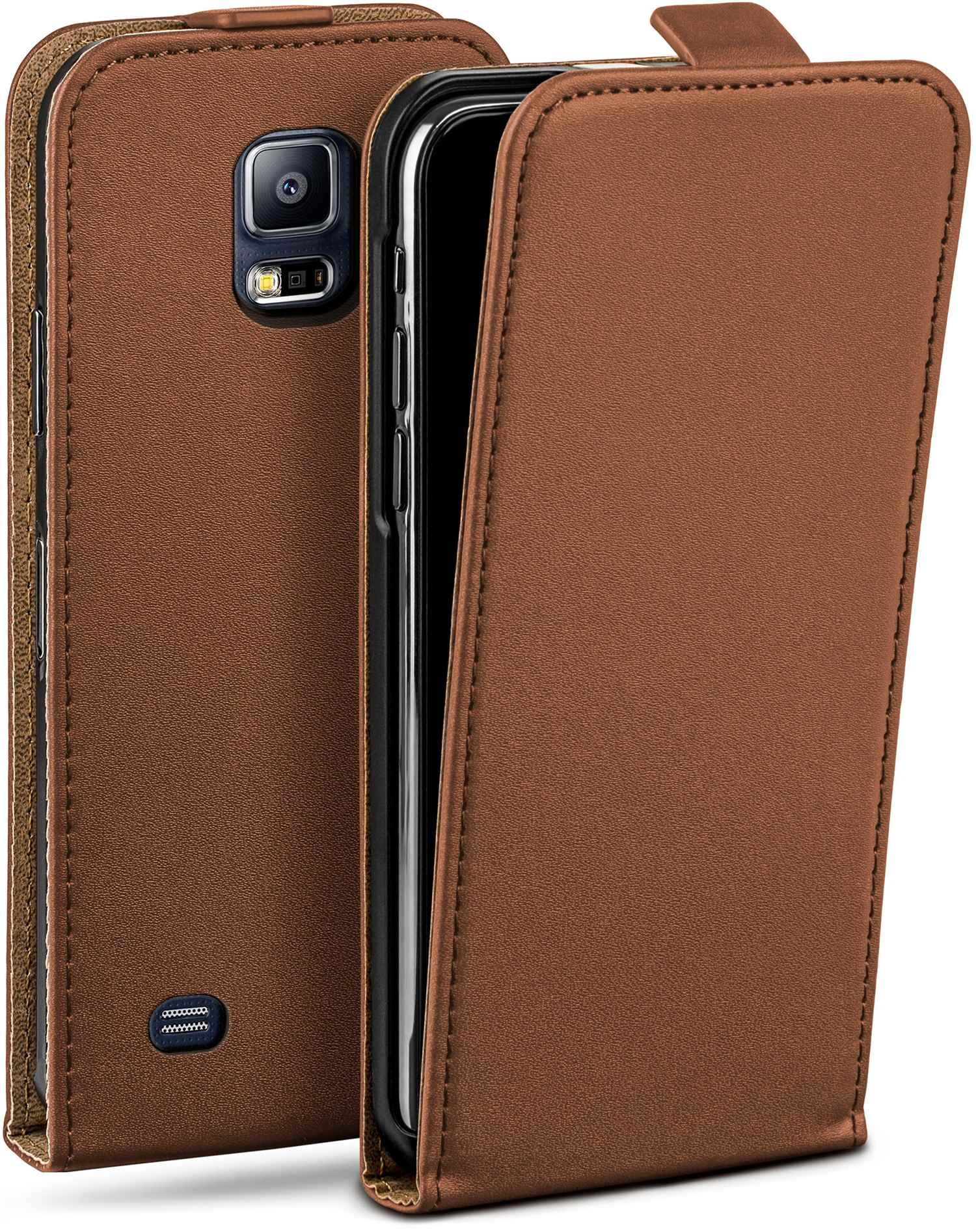 MOEX Flip Case, Umber-Brown S5 Flip Samsung, Galaxy Cover, Neo