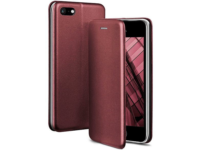 ONEFLOW Business Case, Flip Cover, Apple, iPhone 5s, Burgund - Red