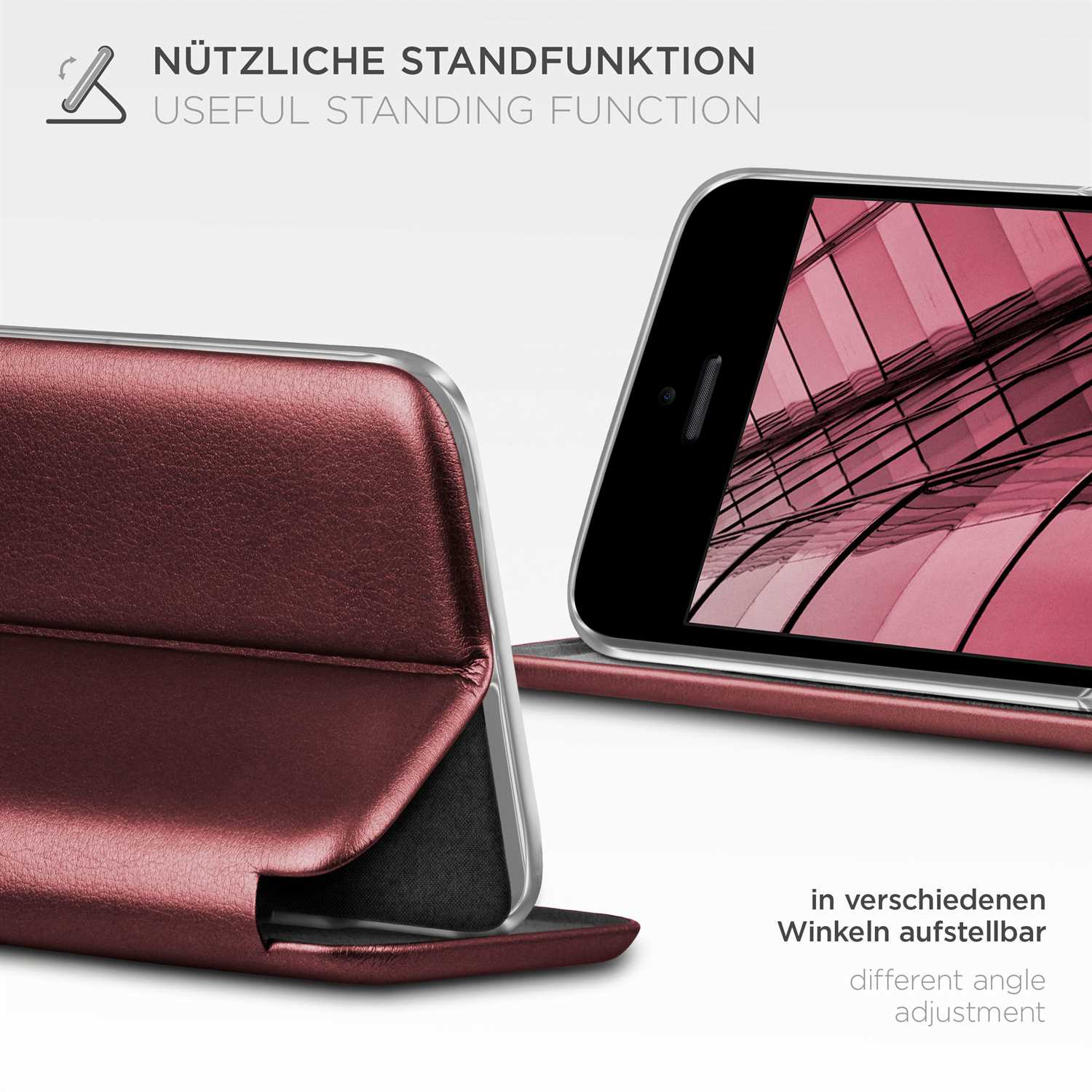 Burgund Cover, ONEFLOW Flip - Apple, Red Business 5s, iPhone Case,