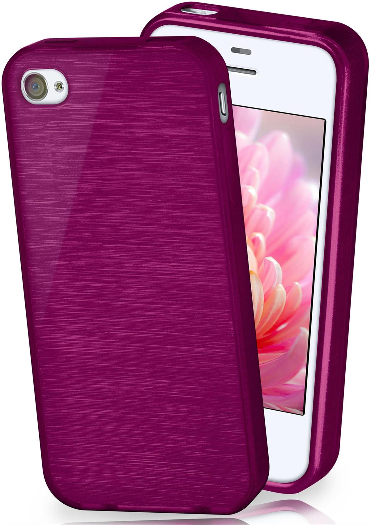 Case, Purpure-Purple Apple, iPhone MOEX Backcover, Brushed 4S,
