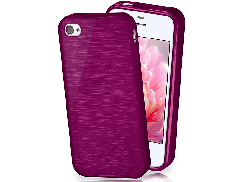 MOEX Brushed Case, Backcover, Apple, iPhone Purpure-Purple 4S