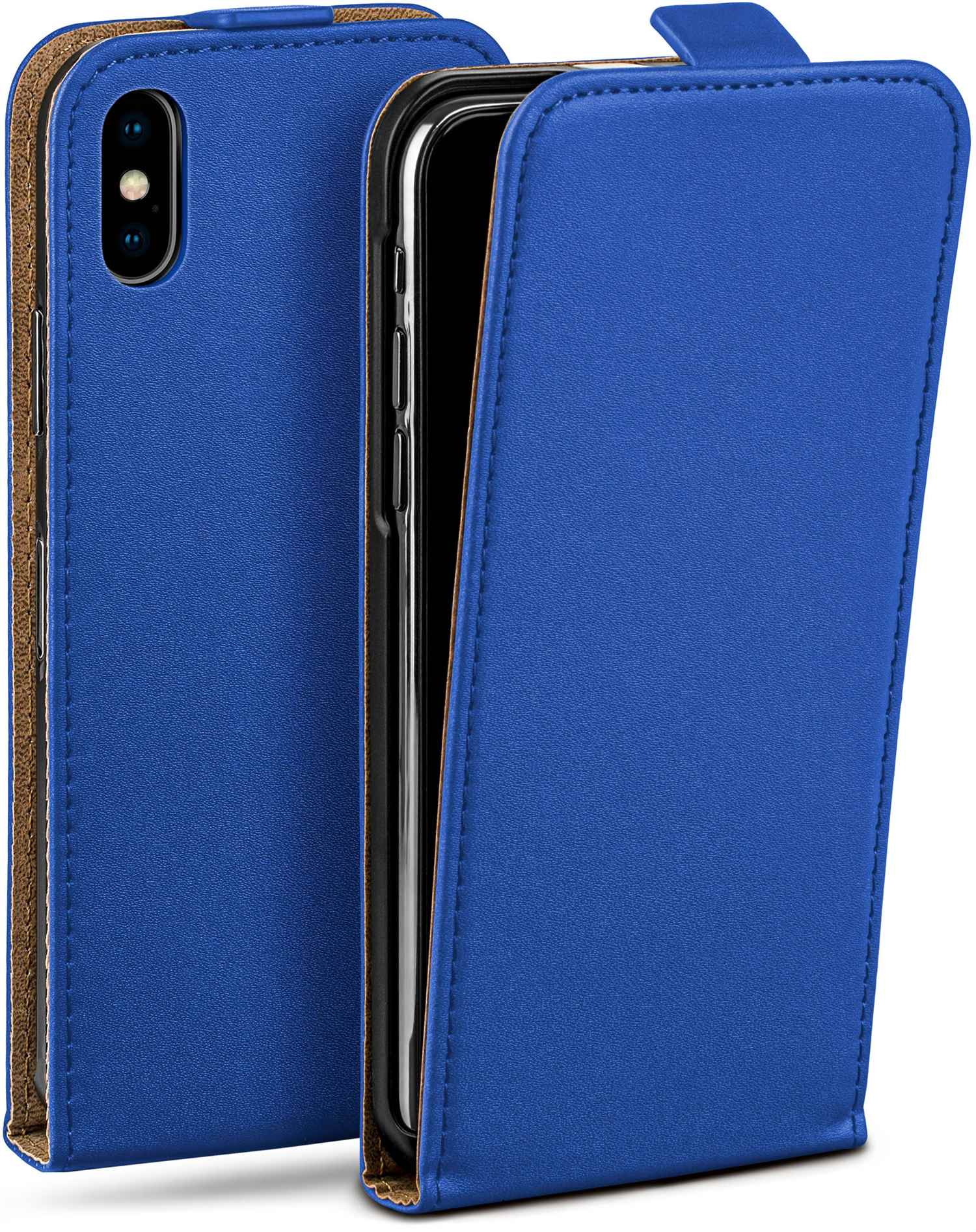 Cover, Royal-Blue Flip iPhone Case, X, Apple, MOEX Flip