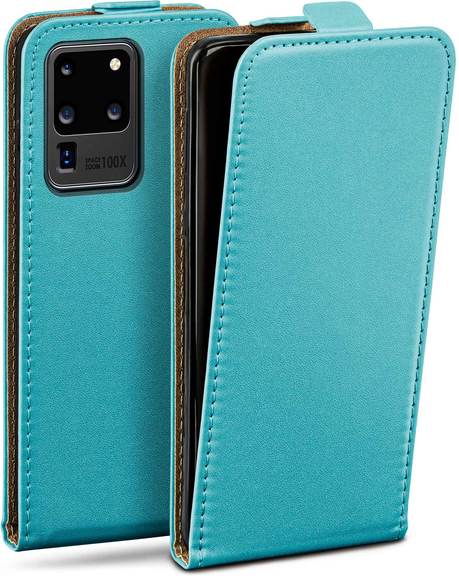 Aqua-Cyan Cover, Galaxy Flip S20 Ultra, Flip MOEX Case, Samsung,