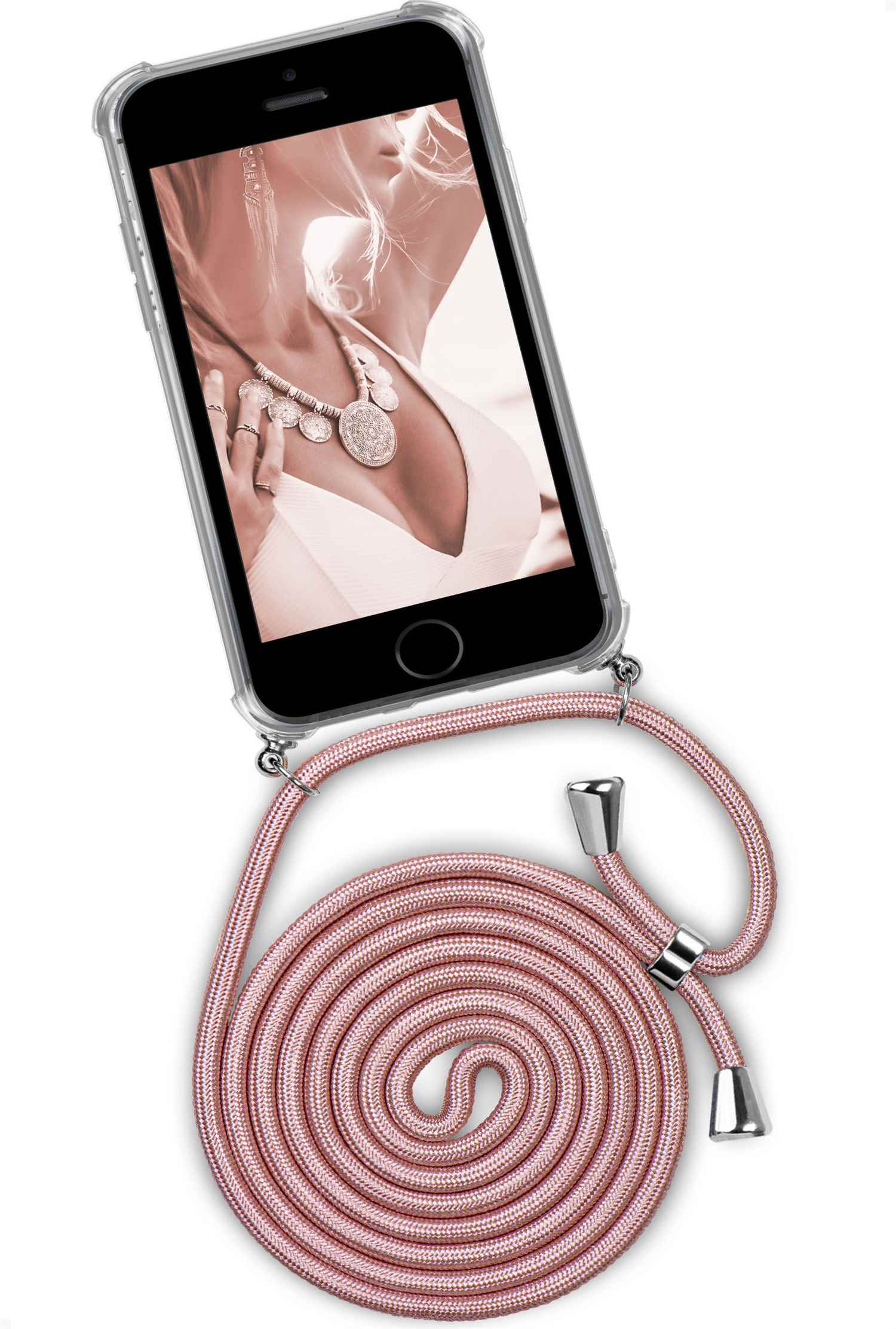 ONEFLOW Twist Backcover, iPhone Case, Shiny 5, (Silber) Apple, Blush