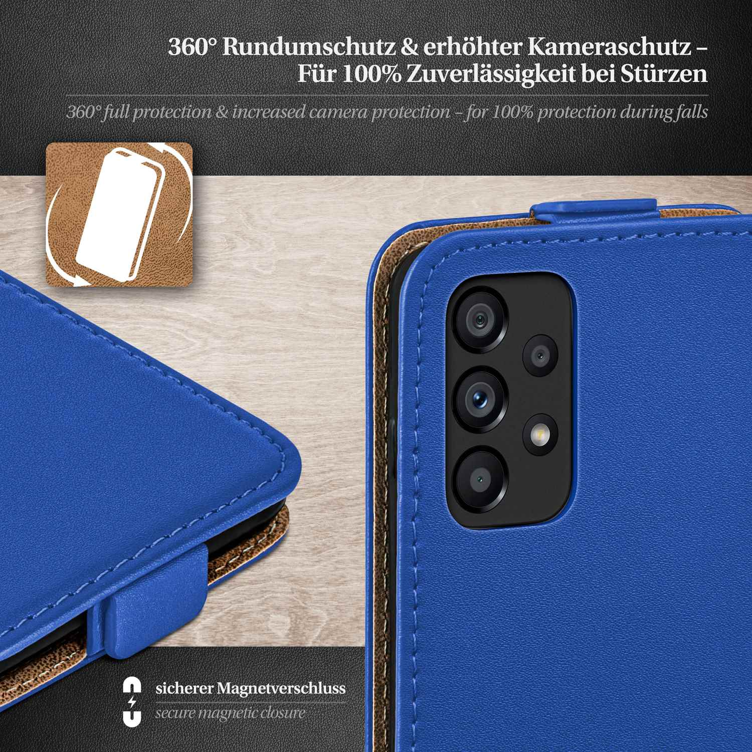 MOEX Flip Flip Case, 5G, Cover, A53 Samsung, Galaxy Royal-Blue