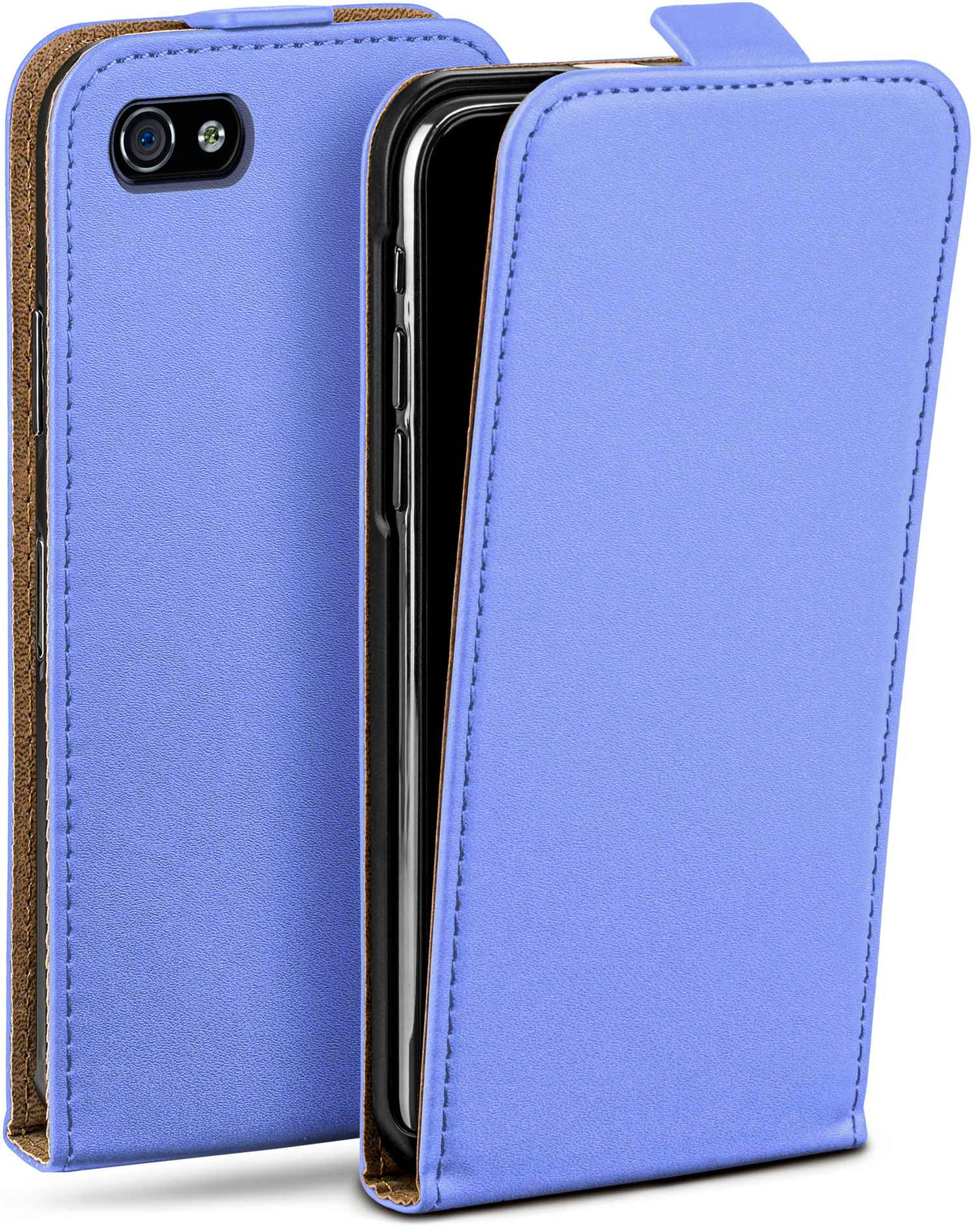 MOEX Flip Sky-Blue Apple, 4, Case, Cover, iPhone Flip