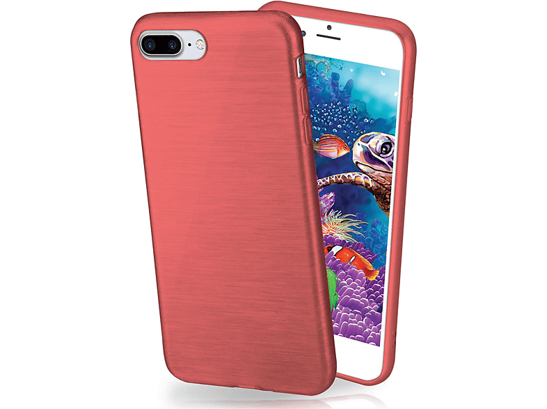8 Coral-Red iPhone MOEX Apple, Case, Plus, Brushed Backcover,